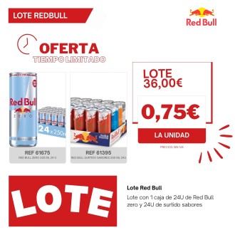 LOTE RED BULL ZERO + SURTIDO SABORES
