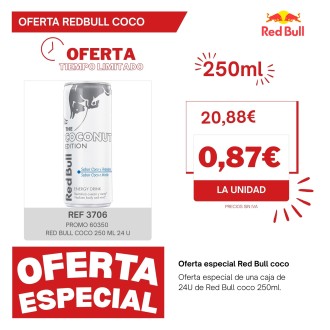 PROMO 60350 RED BULL COCO 250 ML 24 U