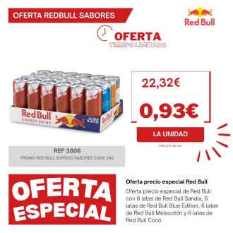 PROMO RED BULL SURTIDO SABORES 0,93€ 24U