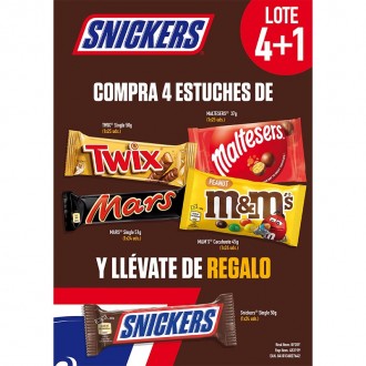 LOTE CHOCO 4 + 1 SNICKERS