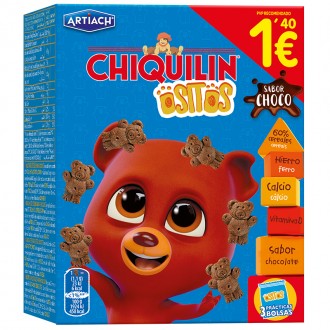 CHIQUILIN OSITOS CHOCO 1.40€ 120GR 12 U.