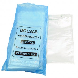 BOLSAS PLASPISA-12,5X25 500U AZUL BLK