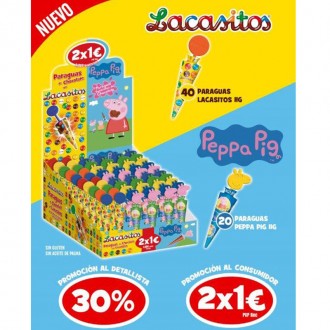 PARAGUAS PEPPA PIG + LACASITOS 2X1€ 60 U