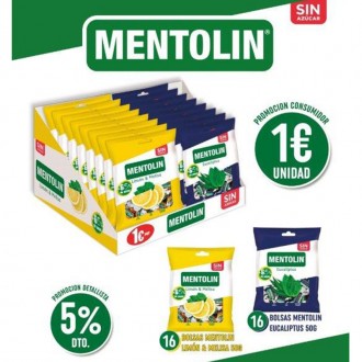 MENTOLIN EUCALIPTUS-LIMON 1€ 50 GR. 32 U