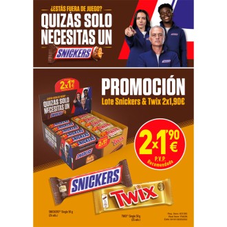 LOTE CHOCO TWIX + SNICKER 2 X 1,90 €
