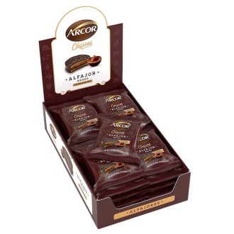 ARCOR ALFAJOR DULCE DE LECHE NEGRO 18U