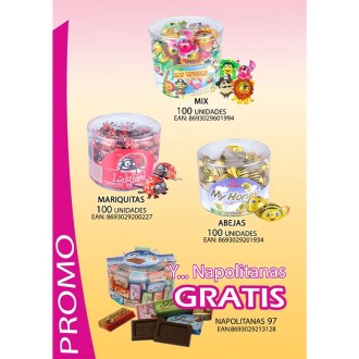LOTE SIDRAL CHOCOLATES + NAPOLITANAS