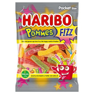 CAJA HARIBO HALAL POMMES FIZZ 100G 18 U