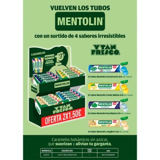 LOTE MENTOLIN TUBOS S/A 2X1,50€ 48U