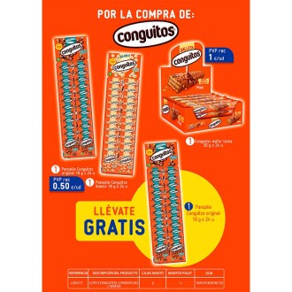 LOTE PANOPLIAS CONGUITOS+CONGUITOS WAFER 3+1 96U