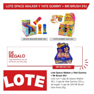 LOTE SPACE WALKER Y YATE GUMMY + MR BRUSH 51U