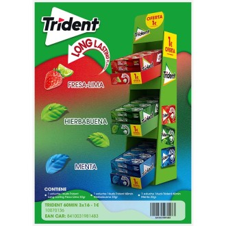 LOTE TRIDENT 60 MIN 3X16 1€ 48U