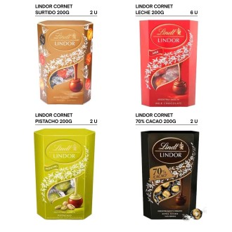 LINDT LOTE LINDOR CORNET (200G) 12U